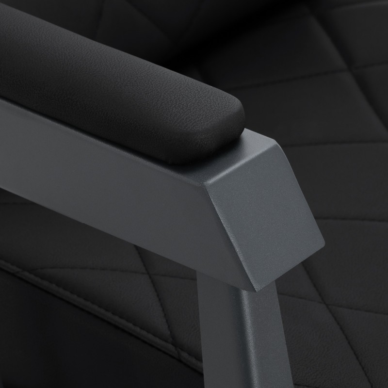 Black graphite modern barber chair