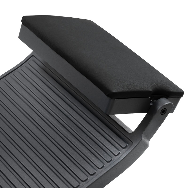 Modern black-and-graphite barber chair