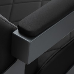 Modern black graphite barber chair