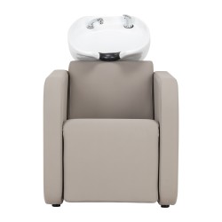 Gabbiano Myjnia fryzjerska Sylvia z elektrycznym podnóżkiem beżowa