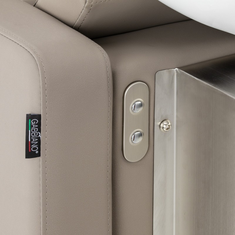 Gabbiano Myjnia fryzjerska Sylvia z elektrycznym podnóżkiem beżowa