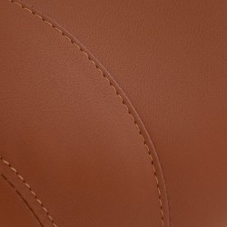 Brown salon stool chrome base