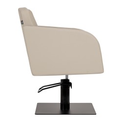 Gabbiano fotel fryzjerski Elda szarobeżowy czarna podstawa