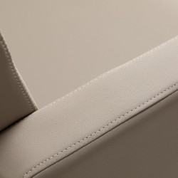 Gabbiano fotel fryzjerski Elda szarobeżowy czarna podstawa