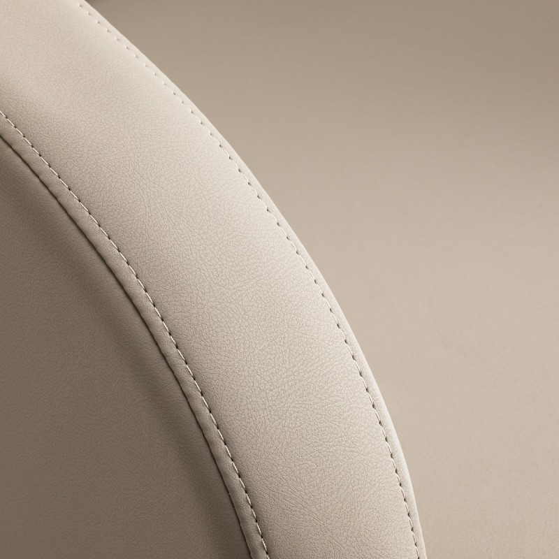 Gabbiano fotel fryzjerski Elda szarobeżowy czarna podstawa