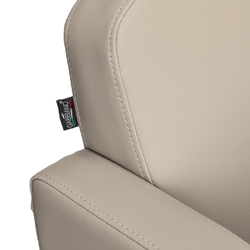 Gabbiano fotel fryzjerski Elda szarobeżowy czarna podstawa