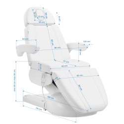 Biały elektryczny fotel do zabiegów kosmetycznych