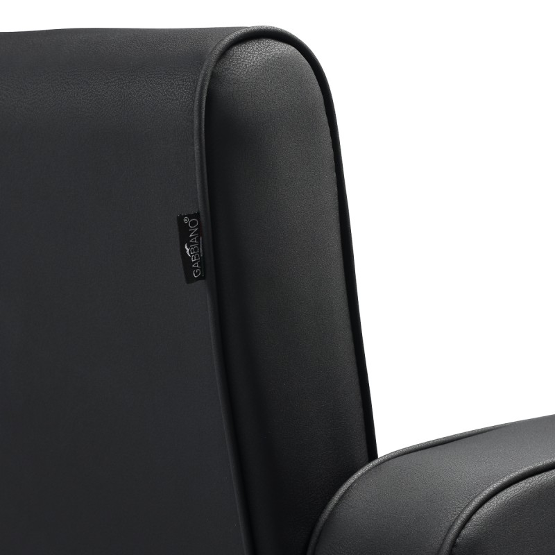 Gabbiano fotel fryzjerski Bilbao Czarny czarna podstawa