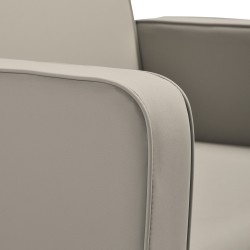 Gabbiano fotel fryzjerski Bilbao szarobeżowy czarna podstawa