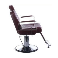 Brown leather barber chair