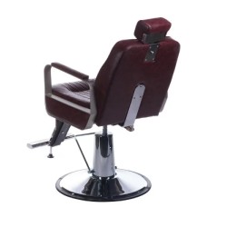 Brown leather barber chair