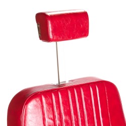 Red leather barber chair