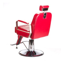 Red leather barber chair