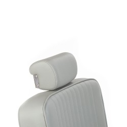 Light gray padded barber chair