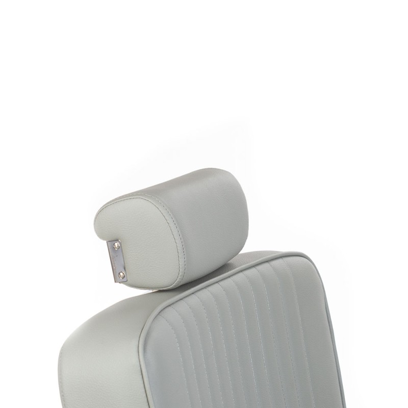 Light gray padded barber chair