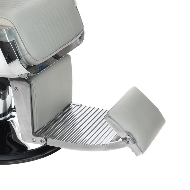 Light gray upholstered barber chair