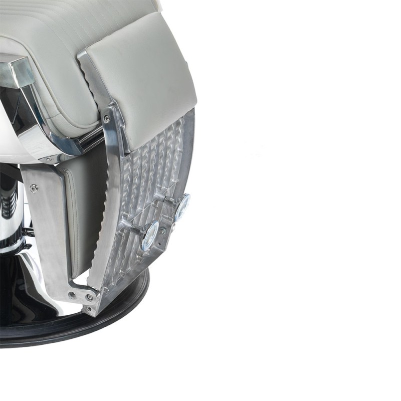 Jasnoszary fotel barberski