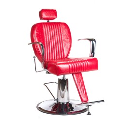 Czerwony fotel barberski 13092 Expert