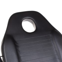 Czarny hydrauliczny fotel kosmetyczny