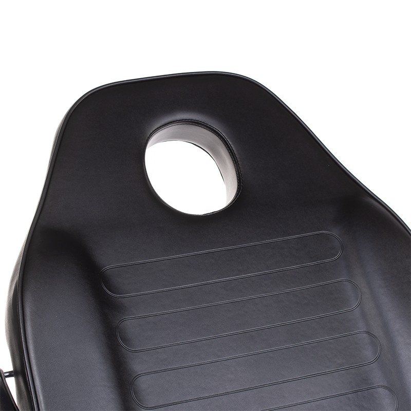 Czarny hydrauliczny fotel kosmetyczny