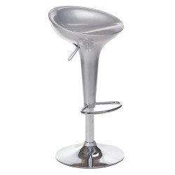 Silver bar stool pedestal base