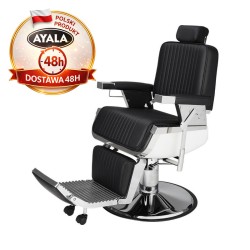 Fotel Barberski LORD  Czarny  Ayala 48h krzesło fryzjerskie EVERSUN