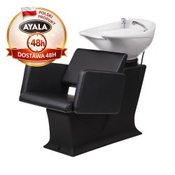 Czarna Myjnia Fryzjerska LADY C LEA - Biała Misa - Ayala 48h myjka fryzjerska EVERSUN