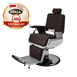 Fotel Barberski LORD  Brązowy  Ayala 48h krzesło fryzjerskie EVERSUN