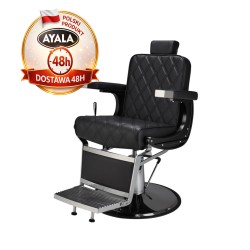 Fotel Barberski DUKE  Czarny  Ayala 48h krzesło fryzjerskie EVERSUN