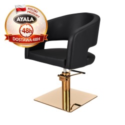 Fotel Fryzjerski Zoe Czarny  Wybór Podstawy  Ayala 48h krzesło fryzjerskie EVERSUN