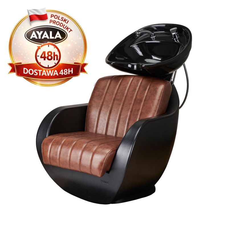 Myjnia Fryzjerska Thomas P - Brązowa - Przeszycia - Misa Czarna - Ayala 48hMMyjnia Fryzjerska Thomas P - Brązowa - Przeszycia - 