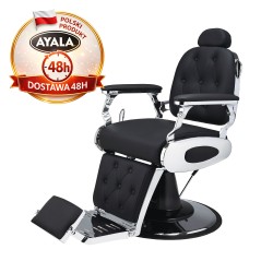 Fotel Barberski LION Pikowany  Ayala 48h krzesło fryzjerskie EVERSUN