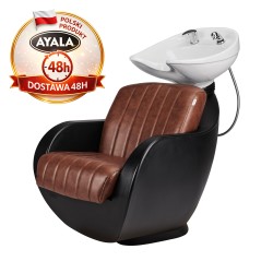 Brązowa Myjnia Fryzjerska THOMAS P - Biała Misa - Ayala 48hMBrązowa Myjnia Fryzjerska THOMAS P - Biała Misa - Ayala 48hyBrązowa 