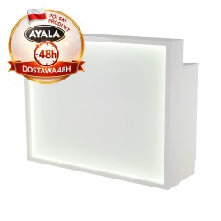 Recepcja podświetlana LED z elegancką ladą - Meble kosmetyczne