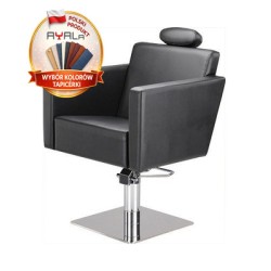 Biały fotel fryzjerski z zagłówkiem