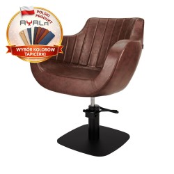 Fotel Fryzjerski Thomas Z Przeszyciami  Wybór Kolorów I Podstaw  Ayala krzesło fryzjerskie EVERSUN