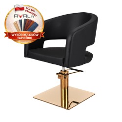 Fotel Fryzjerski Zoe Czarny  Wybór Podstawy  Ayala 48h krzesło fryzjerskie EVERSUN