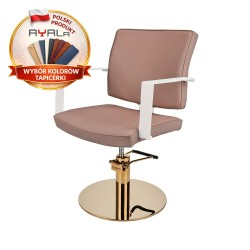 Dolly salon chair white upholstery