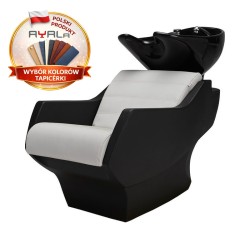 Myjnia Fryzjerska Techno - Obudowa Biała Wybór Tapicerki - Opcja Masażu - Ayala myjka fryzjerska EVERSUN