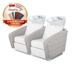 Myjnia Fryzjerska Royal Podwójna - Wybór Tapicerki - Opcja Masażu - Ayala myjka fryzjerska EVERSUN