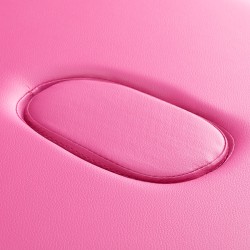 Stół składany do masażu drewniany Balance 2 segmentowe róż czarne drewno