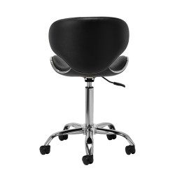 Black round cushioned cosmetic stool