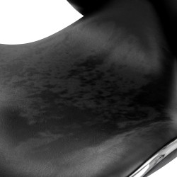 Black padded cosmetic swivel stool