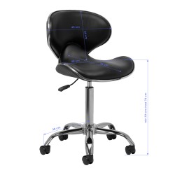 Black adjustable salon stool