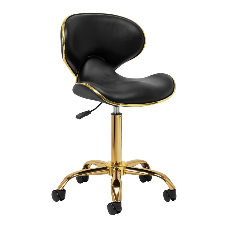 Gabbiano taboret kosmetyczny Q-4599G czarny V2