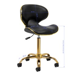 Gabbiano taboret kosmetyczny Q-4599G czarny V2