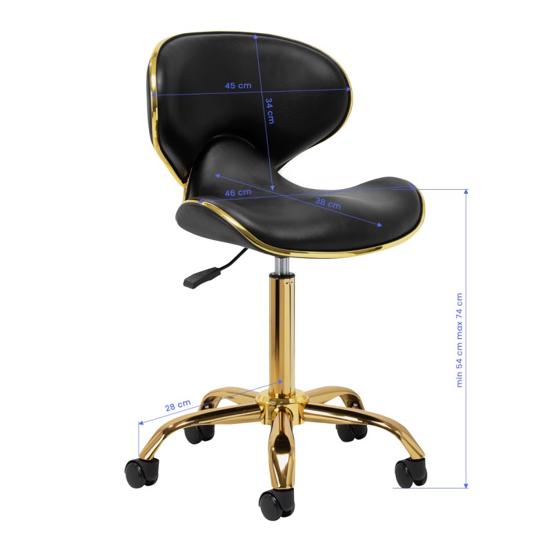 Round black cosmetic stool casters