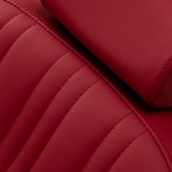 Czerwony fotel barberski Studio Line