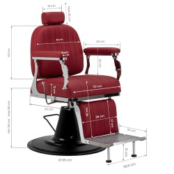 Red Studio Line barber chair