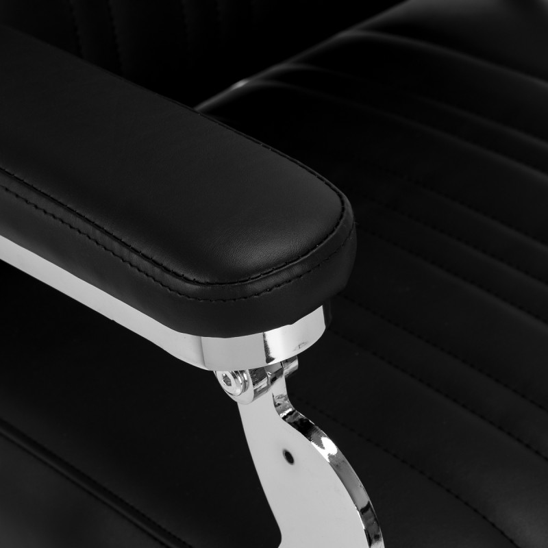 Czarny fotel barberski Tropea